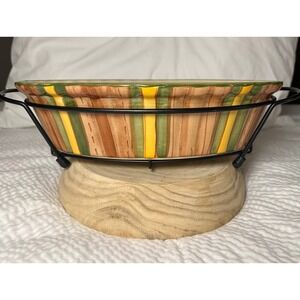 Temptations‎ by Tara Presentable Ovenware Serving Dish with Metal Stand